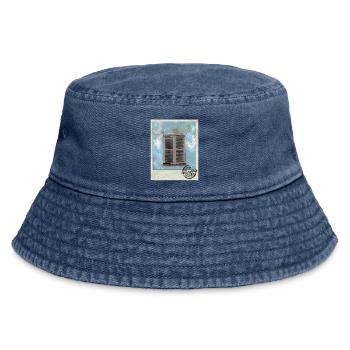 Weathered windows in the southern style - Vintage Bucket Hat - vintage denim - Front