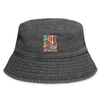 Shit Show Supervisor - Vintage Bucket Hat - Vintage Schwarz - Vorne