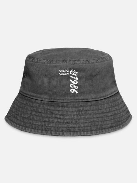 Limited Edition Est. 1986 - Vintage Bucket Hat - Vintage Schwarz