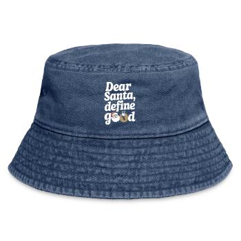 Cher Père Noël, définissez le bien - Bob vintage - vintage bleu jeans - Devant