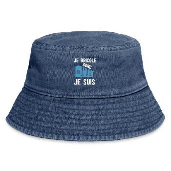 Je Bricole Donc Je Suis - Bob vintage - vintage bleu jeans - Devant