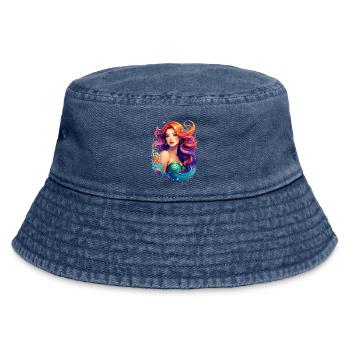 Sexy Mermaid - Vintage Bucket Hat - vintage denim - Front