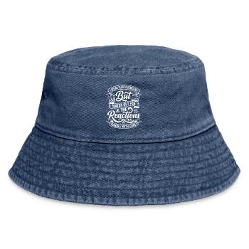 Chemistry saying: Observe reactions - Vintage Bucket Hat - vintage denim - Front