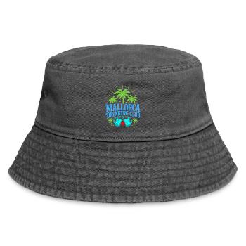 Malle 2026 Mallorca Drinking Club - Vintage Bucket Hat - Vintage Schwarz - Vorne