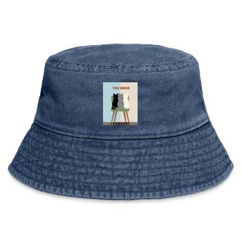 Katzen in Stühlen: Komfort statt Arbeit - Vintage Bucket Hat - Vintage Denim - Vorne