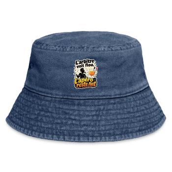 L’arbitre voit flou, l’apéro reste net - Vintage Bucket Hat - Vintage Denim - Vorne