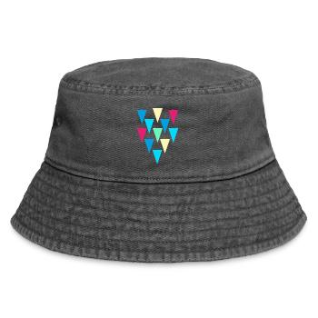 triangles_rain - Vintage Bucket Hat - vintage black - Front