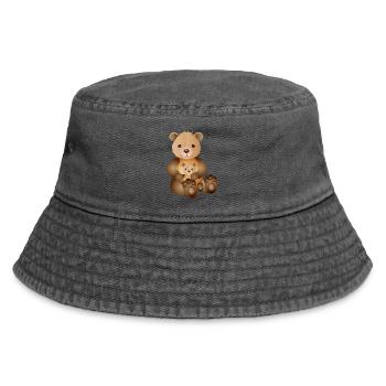 Maman ours avec une petite progéniture d’ours sucrée - Bob vintage - noir vintage - Devant
