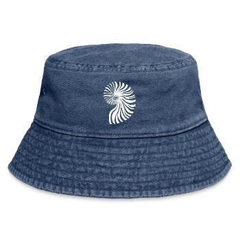 Motif Nautique Spirale Contrastée - Bob vintage - vintage bleu jeans - Devant