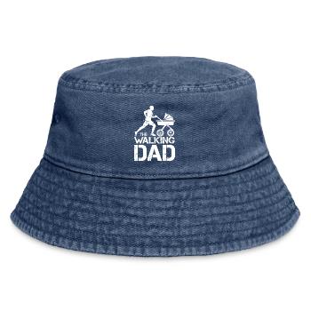 the walking dad funny sayings stroller dad - Vintage Bucket Hat - vintage denim - Front