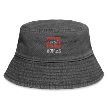Dämonischer Spruch Druck - Vintage Bucket Hat - Vintage Schwarz - Vorne