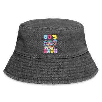 Retro Back to the 80s Vintage Design - Vintage Bucket Hat - vintage black - Front