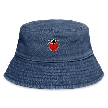 Ladybug Ladybug Insects Colorful Cute Ladybugs - Vintage Bucket Hat - vintage denim - Front