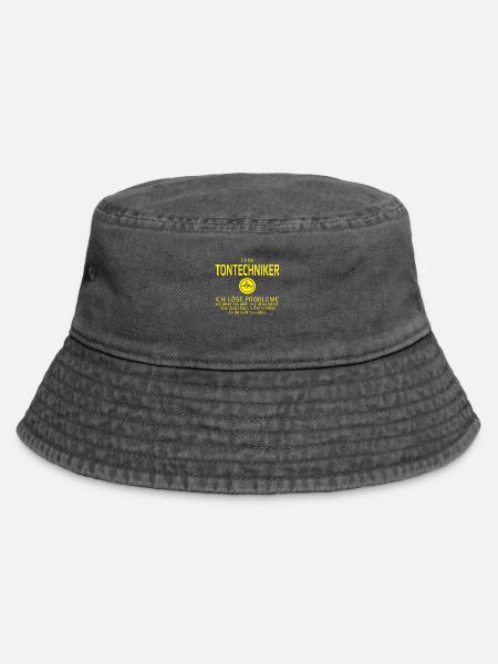 Ich bin Tontechniker - Vintage Bucket Hat - Vintage Schwarz