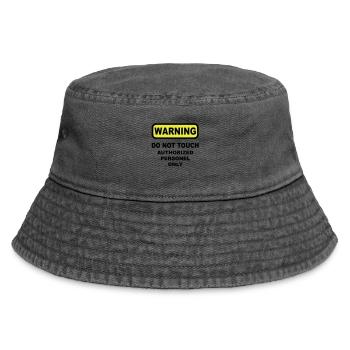 warning humor - Vintage Bucket Hat - vintage black - Front