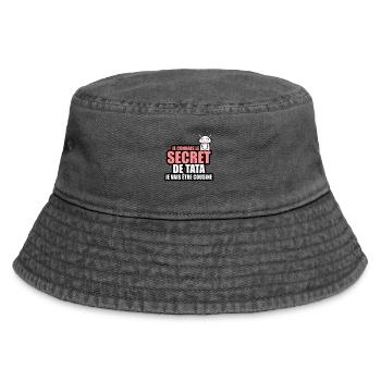 je connais le secret de tata je vais être cousine - Bob vintage - noir vintage - Devant