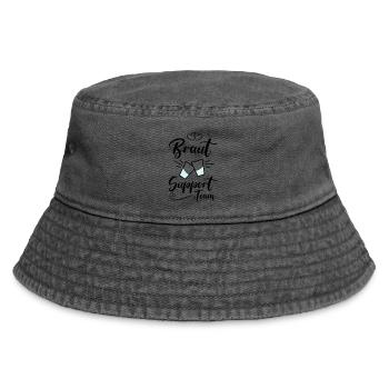 braut support team kurze - Vintage Bucket Hat - Vintage Schwarz - Vorne