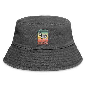 Zebra - Vintage Bucket Hat - vintage black - Front
