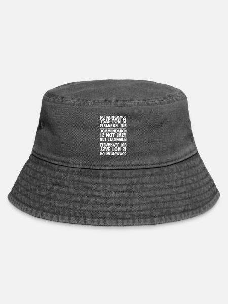Kommunikation weiß sixnineline - Vintage Bucket Hat - Vintage Schwarz