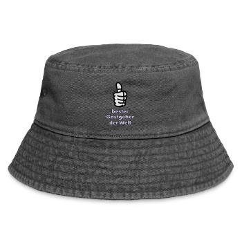 Vektorgrafik bester Gastgeber der Welt - Vintage Bucket Hat - Vintage Schwarz - Vorne