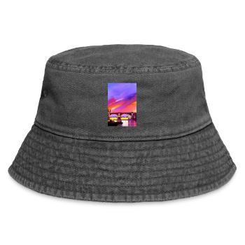 Brücken in London - Vintage Bucket Hat - Vintage Schwarz - Vorne