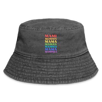 Mami Mommy Mama Maman Mamma Mamá Maminka - Vintage Bucket Hat - vintage black - Front