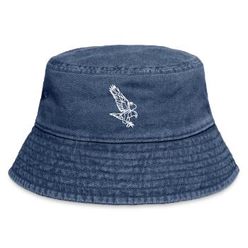 White Eagle in Flight - Vintage Bucket Hat - vintage denim - Front