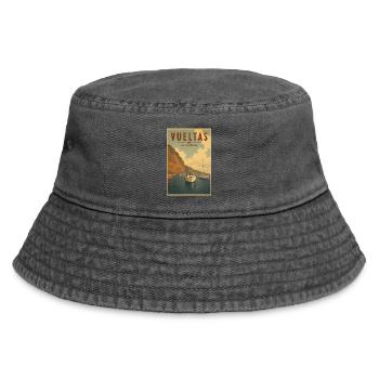 Vueltas La Gomera Poster - Vintage Bucket Hat - Vintage Schwarz - Vorne