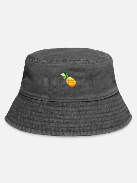 Smiley Pineapple - Vintage Bucket Hat - Vintage Schwarz