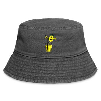 zitrone pinkelt limonade - Vintage Bucket Hat - vintage black - Front