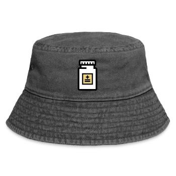 Tablettendose für Pillen und Medikamente - Vintage Bucket Hat - Vintage Schwarz - Vorne