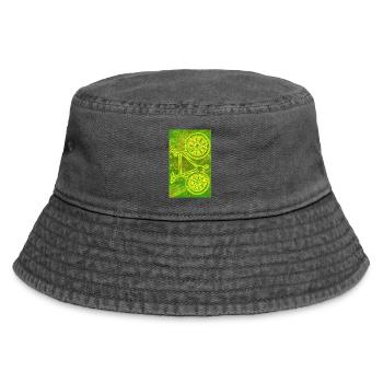 Fixie / Fahrrad NEON - Vintage Bucket Hat - Vintage Schwarz - Vorne