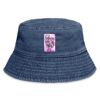 Glaube an dich! - Vintage Bucket Hat - Vintage Denim - Vorne