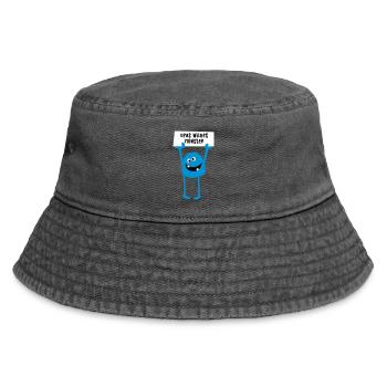Opa Monster wild Demo Comic coole lustige Sprüche - Vintage Bucket Hat - Vintage Schwarz - Vorne