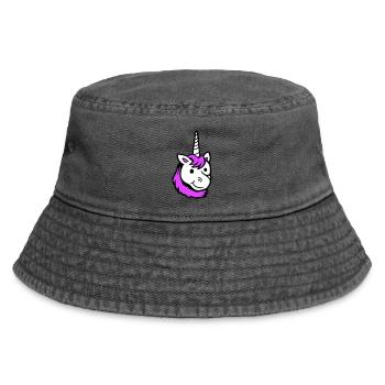 Einhorn Pink Süß Hübsch Freundlich Cartoon Pferd - Vintage Bucket Hat - Vintage Schwarz - Vorne