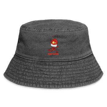 Roter Laufroboter - Vintage Bucket Hat - Vintage Schwarz - Vorne