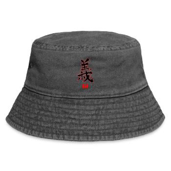 Bushido Gi – Honor and Justice - Vintage Bucket Hat - vintage black - Front