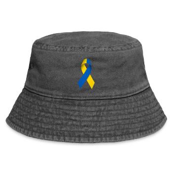 Ukrainische Friedensschleife - Vintage Bucket Hat - Vintage Schwarz - Vorne
