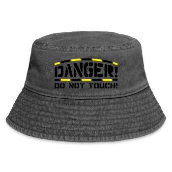 danger_do_not_touch_t2 - Vintage Bucket Hat - vintage black - Front