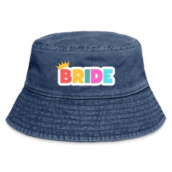 Team Bride! Personalisierbar - Vintage Bucket Hat - Vintage Denim - Vorne