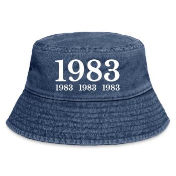 1983 - Vintage Bucket Hat - vintage denim - Front