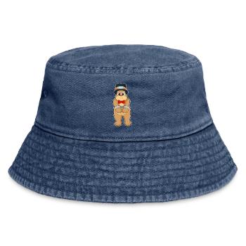 Bär Bräutigam Handschellen Hochzeit - Vintage Bucket Hat - Vintage Denim - Vorne