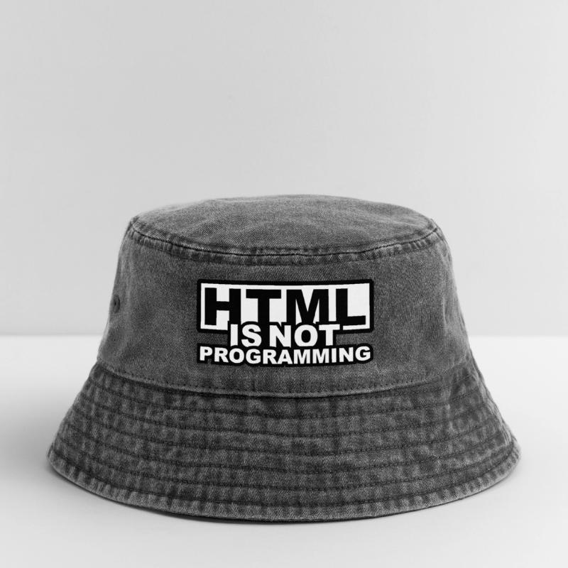 HTML is NOT Programming Vintage Bucket Hat