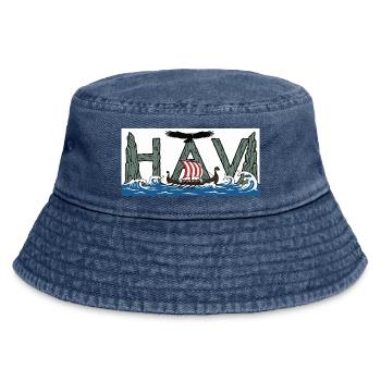 Havets Viking - Der Wikinger des Meeres - Vintage Bucket Hat - Vintage Denim - Vorne