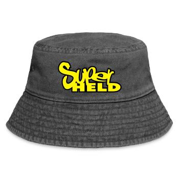 superheld - Vintage Bucket Hat - Vintage Schwarz - Vorne