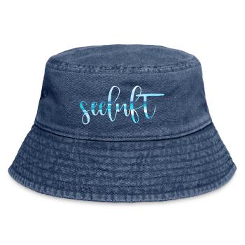Seeluft Typografie - Vintage Bucket Hat - Vintage Denim - Vorne