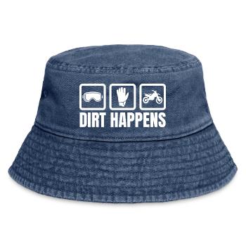 Dirt Happens - Vintage Bucket Hat - Vintage Denim - Vorne