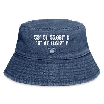 Lübeck Geocacher Globetrotter Gift - Vintage Bucket Hat - vintage denim - Front