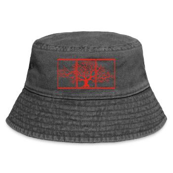 Nature view (red) - Vintage Bucket Hat - vintage black - Front