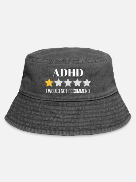 Innovatives Grafikdesign für ADHS-Bewusstsein - Vintage Bucket Hat - Vintage Schwarz